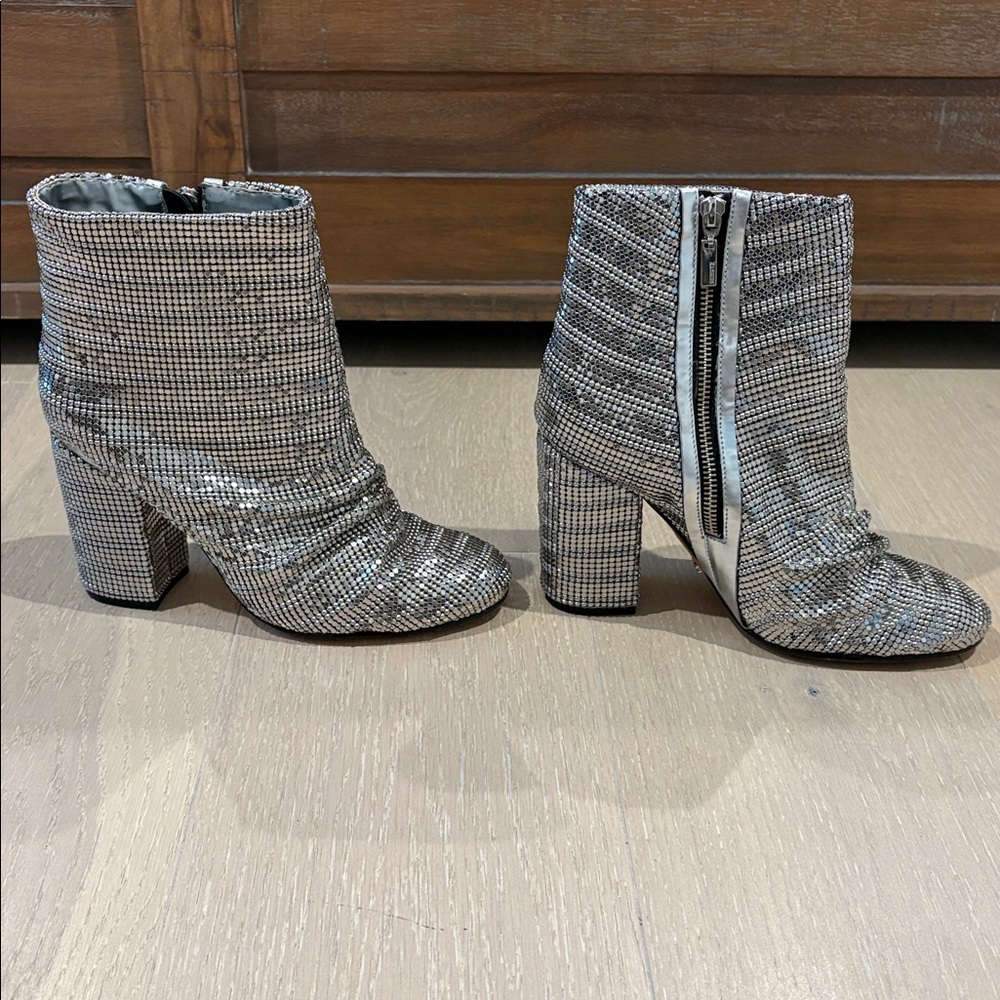 SCHUTZ Metallic Ankle Booties - Picture 2 of 6